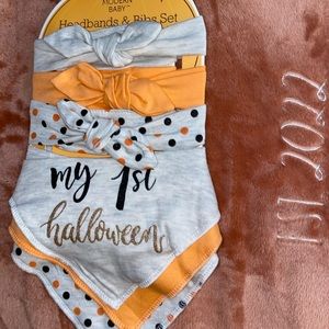 Halloween headband and bib set